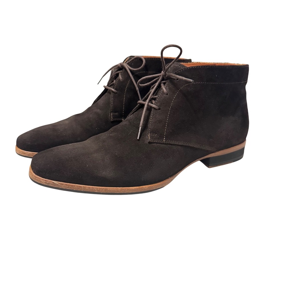 Wolf Shepherd‎ Striker Chukka Chocolate Calfskin Suede Boots Mens Size 9.5